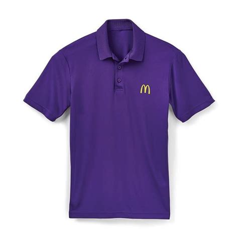 Men S Purple Performance Polo Smilemakers Mcdonald S Approved