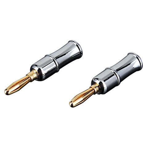 Gold Plating Banana Plug Solder Type Connector For Speaker Cable