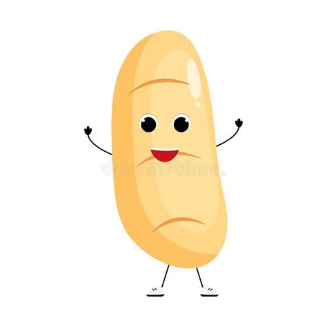 Baguette Emoji Vector Design French Bread Art Illustration Bakery