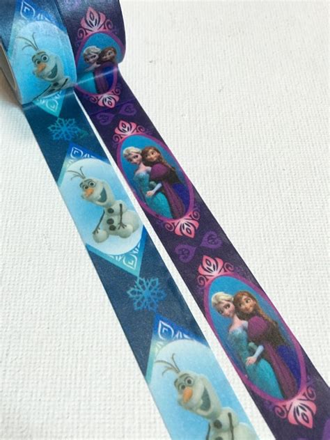 2 Rolls Of Japanese Disney Frozen Washi Tape Elsa Anna And