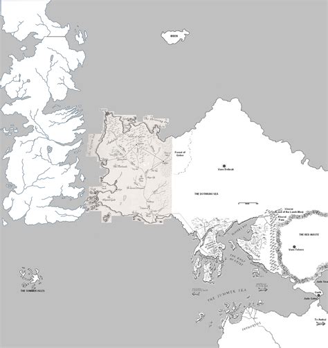 Maps of Westeros and Essos