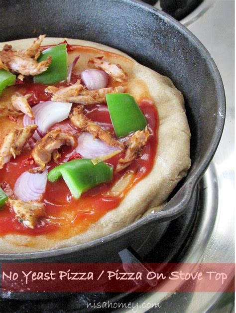 Pizza Without Oven No Yeast Pizza Pizza On Tawa