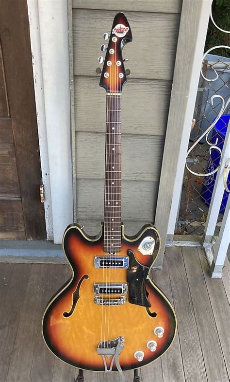 1960s Teisco Ep 10t Thinline Hollowbody Guitar Reverb