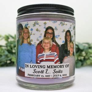 Memorial Candle, Photo Candle, Memorial Photo Candle, Bereavement Gift ...