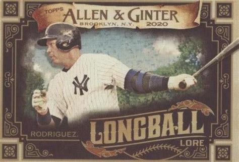 2020 Topps Allen Ginter S Longball Lore LL 35 Alex Rodriguez For