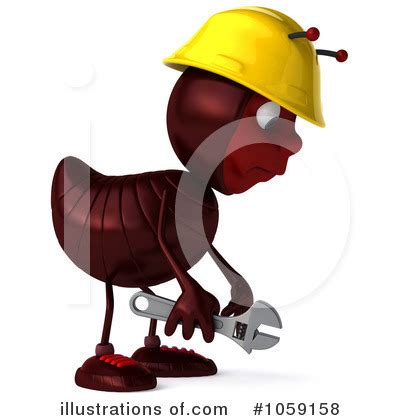 Fire Ant Clipart #65013 - Illustration by Dennis Holmes Designs