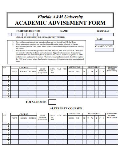 FREE 33 Academic Form Samples In PDF MS Word