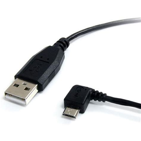 Câble Usb 20 A Vers Micro B Coudé à Angle Gauche De 91 Cm