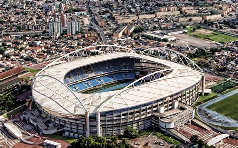 Скачать обои Estadio Olimpico Joao Havelange, Olympic Stadium, Rio de Janeiro, Football Stadium ...