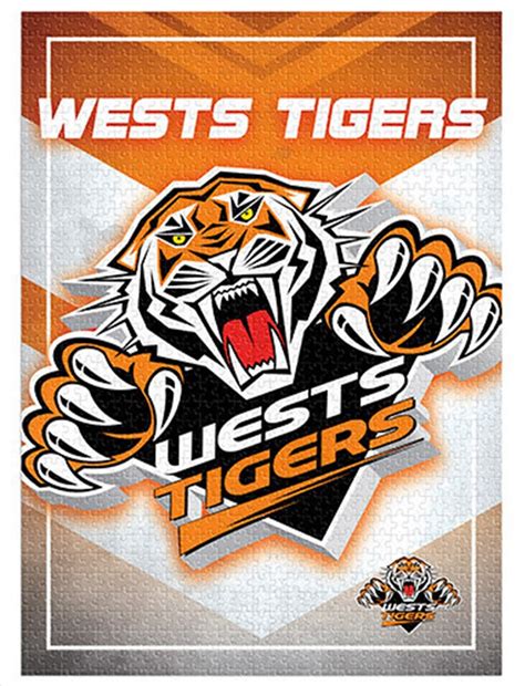 nrl team logo west tigers puzzle puzzles sanity