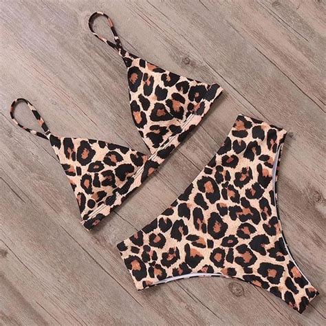 Leopard Triangle Top With String Bikini Set Artofit