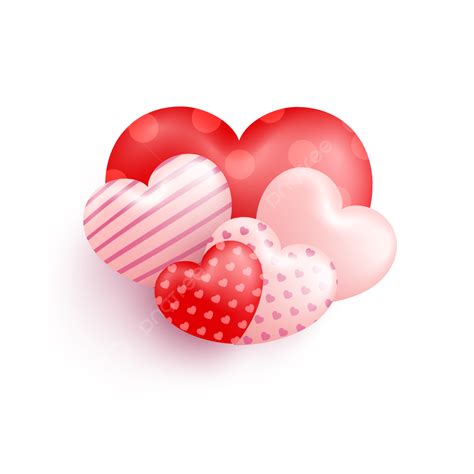 Valentines Day Romantic With Heart Set Valentines Day Romantic With