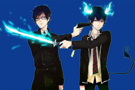 HD wallpaper: anime boy holding gun and sword wallpaper, ao no exorcist ...