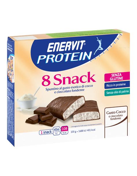 Protein Snack 40 30 30 Senza Glutine Di ENERVIT 8 Barrette Da 27