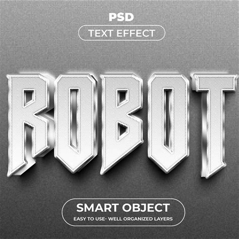 Robot 3d Editable Psd Text Effect Style Masterbundles