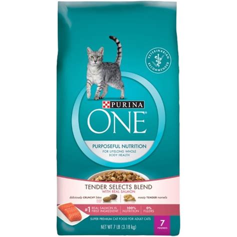 Purina One Natural Tender Selects Blend With Real Salmon Dry Cat Food