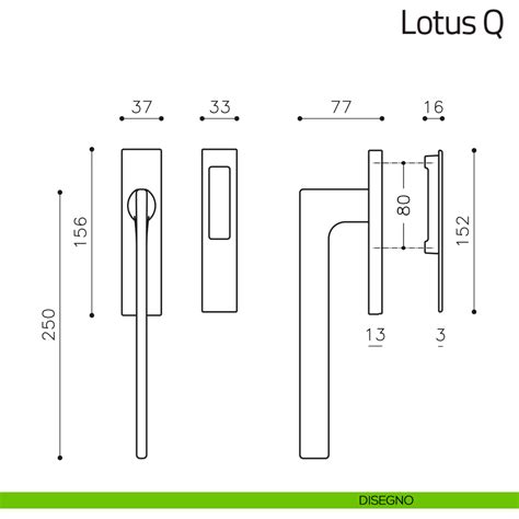 Maniglione Per Alzante Scorrevole Lotus Q Olivari Singolo Maniglie Design