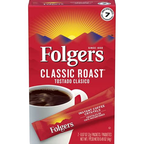 Folgers Classic Roast Instant Coffee Single Serve Packets Walmart