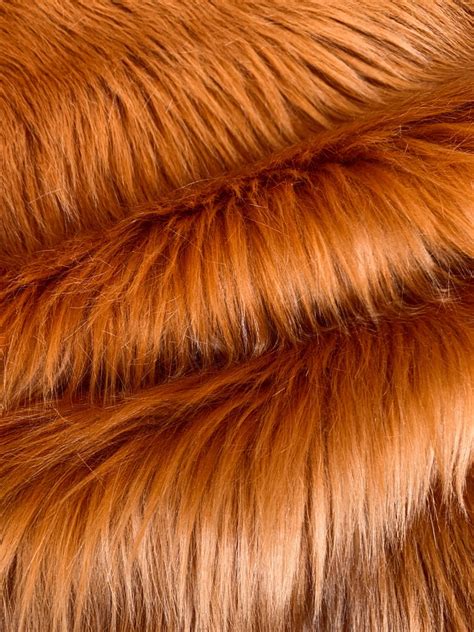 Sasha Rust Long Pile Soft Luxury Faux Fur Fabric Fursuit Etsy