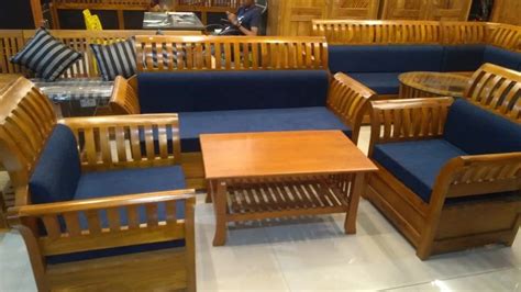 5 Seater Teak Wood Wooden Sofa Set At Rs 38000 In Coimbatore ID