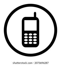 Phone Icon On White Background Stock Vector Royalty Free 2073696287