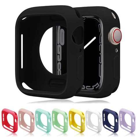 Caso De Silicone Macio Para Apple Watch Mm Mm Mm Mm Mm Mm