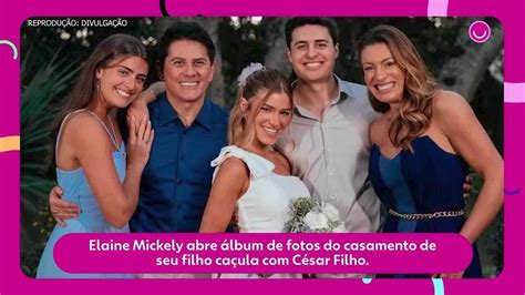 Vídeo Elaine Mickely abre álbum de fotos do casamento de seu filho