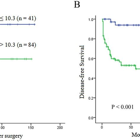 Kaplan Meier Survival Curves Showing Os A And Dfs B Stratified By