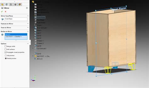 Easy SOLIDWORKS Cabinet Making Part 3 Creating Feet And Counter Top