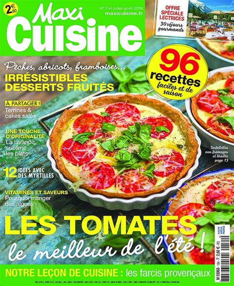 Maxi Cuisine N Juillet Ao T T L Charger Des Magazines