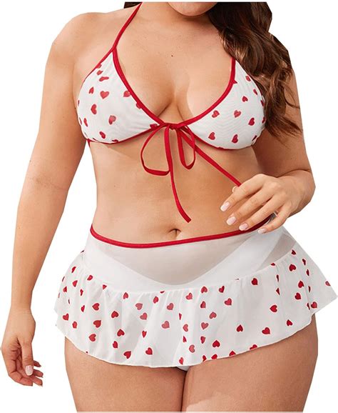 Amazon MELDVDIB Valentine S Day Women S Plus Size Lingerie Sexy