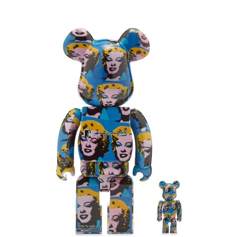 Medicom Andy Warhol S Marilyn Monroe Be Rbrick Set Blue End