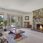 River Rock Fireplace Surround