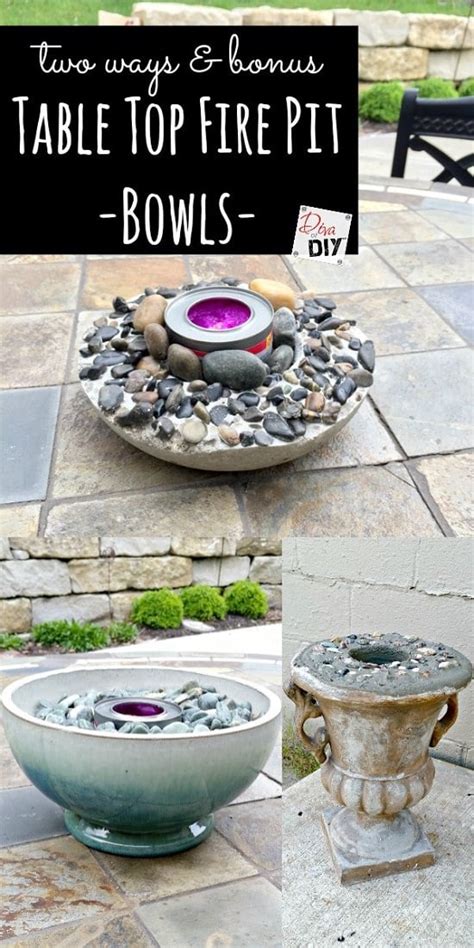 21 Warm DIY Tabletop Fire Bowl (Fire Pit) Ideas For Small Spaces | Balcony Garden Web