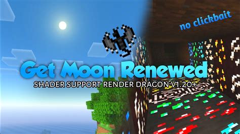 Shader MCPE Support Render Dragon 1 20 Get Moon Renewed Realistis