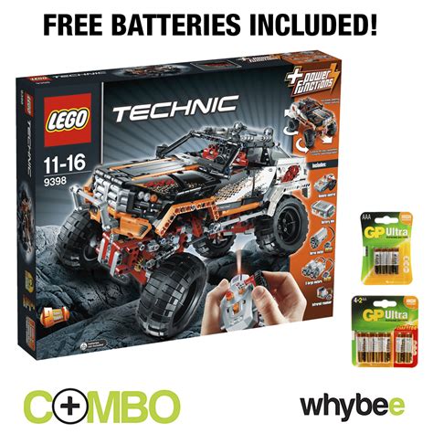 Lego Technic Combo Kit 9398 4x4 Crawler Free Required 6x Aa And 4x Aaa