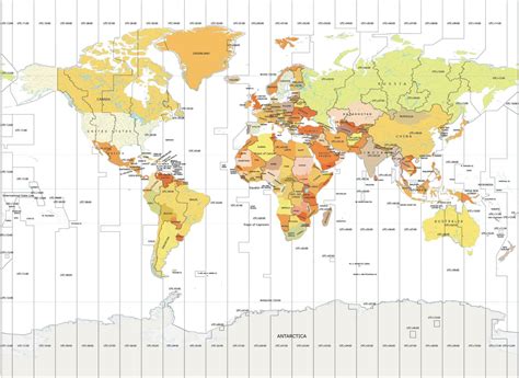 World Time Zone Map - GIS Geography