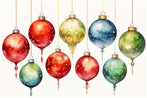 Premium Ai Image Christmas Bauble Watercolor