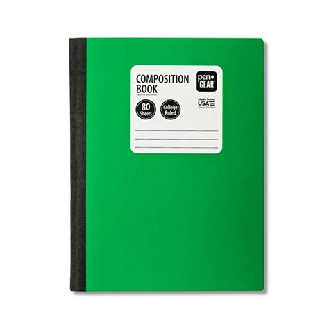 Pengear 80ct Green Composition Book Cr