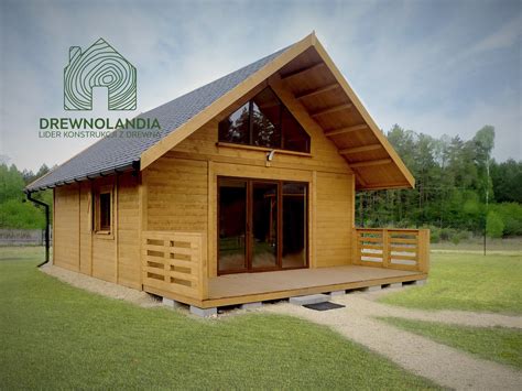 Nowoczesny drewniany domek letniskowy z antresolą Adam IV 5 9m x 5 9m