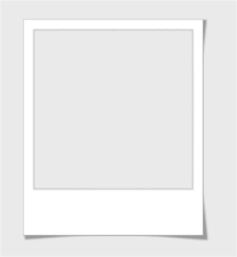 Polaroid frame, instant photo template, white rectangle border ...