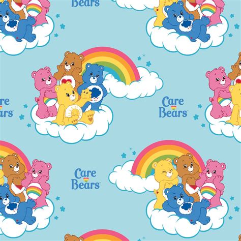 Care Bears Rainbow in Blue Care Bear Logo Rainbows Cloud | Etsy