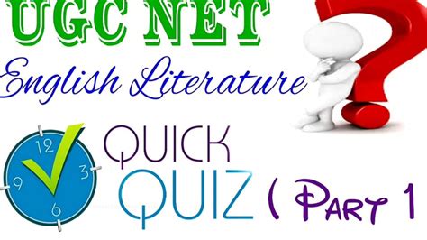 Quick Quiz For Upcoming UGC NET English Literature YouTube