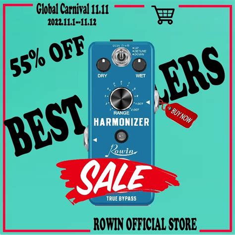 Rowin Guitarra Harmonizador Pedal Digital Pitch Effect Pedais Sinal