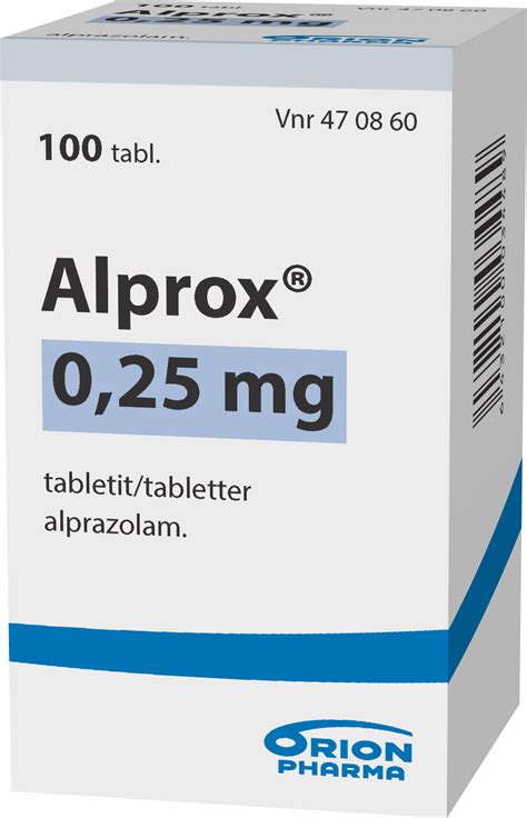 Alprox 025 Mg Tabletti 1 X 100 Kpl Verkkoapteekkifi