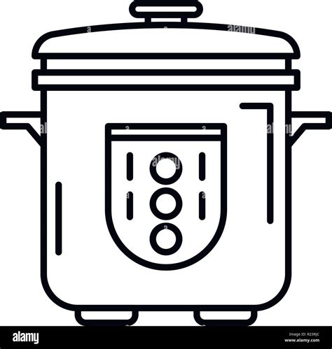 Automatic Cooker Icon Outline Style Stock Vector Image Art Alamy