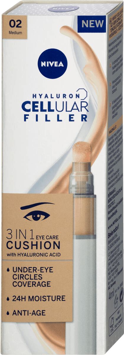 NIVEA Hyaluron Cellular Filler oční krém v houbičce 3v1 02 Medium 4 ml