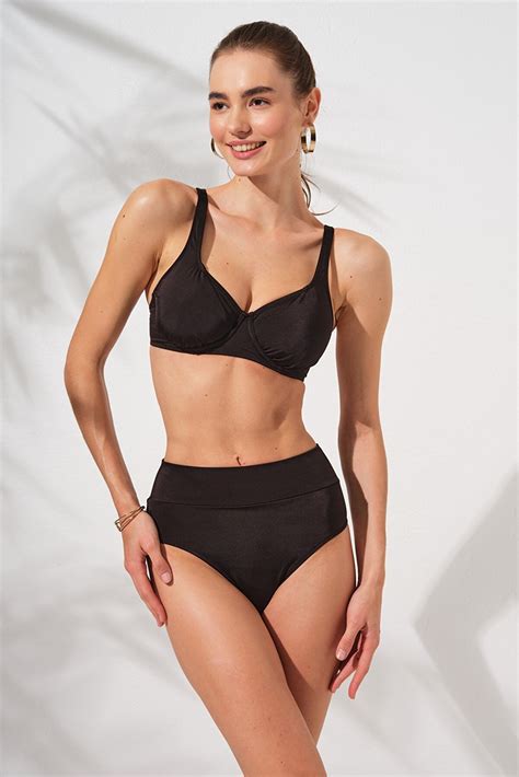 Pierre Cardin Herve Toparlayıcı Balenli Bikini Takım Siyah 231230