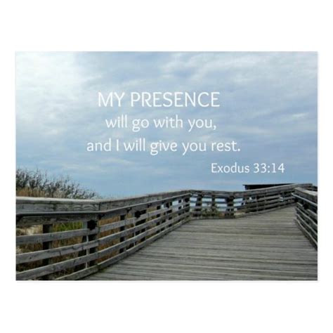 Exodus My Presence Will Go With You Postcard Zazzle Au