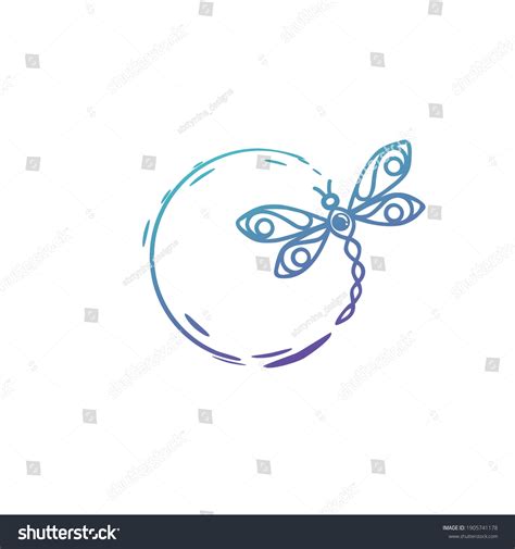 Modern Simple Sophisticated Dragonfly Logo Designs Stock Vector